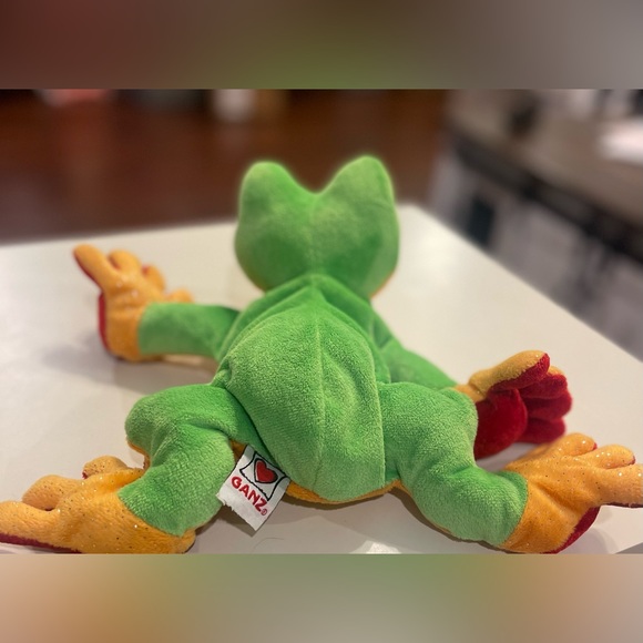 Ganz Webkinz plush green sparkly tree frog rainforest toy - Picture 8 of 8